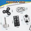 5 Pack Metal Fidget Toys Set, Gear Chain, Hand Hammer & Infinity Cube, Stress Relief Sensory Fidget Toys for Kids Adults, Focus Toy Gift for Boys Girls, Cool Desk Toy for Classroom Office view 2