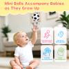 Baby Ball Toys 0-6 Months, Newborn Plush Rattle 3pcs Football Basketball Soccer Sports Set-Sensory Toys with Rattles for 0 3 6 9 12 Months Infant Boys Girls Birthday or Shower Gifts view 3