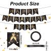 2026 Happy New Year Banner, Black & Gold New Year Eve Decorations Holiday Hanging Bunting Banner Festival Party Supplies Photo Booth Backdrop Home Decor view 2