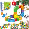 3D Infinity Track, Infinity Racer 3D Train, 3D Train Routes with Mix-and-Match Stem Cubes, Anti-Gravity Magnetic Train Track Set, DIY Modular Clip-Fit Tracks, Build Uphill, Loop 360 (51Pcs+1Car) view 1