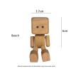 Christmas Shaking Wooden Man Figurine with Magnetic Expressions, Shaking Feet Wooden Doll for Car Dashboard Desktop Decor, Funny Swaying Wood Man (A*3) view 4