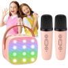 Mini Karaoke Machine for Kids, 2025 TOP Toys Christmas Birthday Xmas Gifts Ideas for Girls,Kids Karaoke Machine for Girls 8-12 Portable Bluetooth Speaker with 2 Wireless Microphones Toy for Kids 4-12 view 1