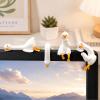 4PCS Desk Goose Computer Monitor Decor, Cute Mini Resin Goose Figurine, Funny Desk Ornament for Office Desk, Home Decor, Computer Screen, TV, Photo Frame and Car Dashboard Decorations (4) view 3