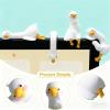 4PCS Desk Goose Computer Monitor Decor, Cute Mini Resin Goose Figurine, Funny Desk Ornament for Office Desk, Home Decor, Computer Screen, TV, Photo Frame and Car Dashboard Decorations (4) view 4