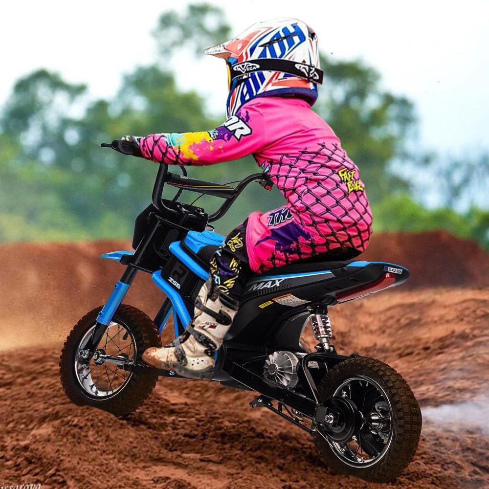 24V Electric Dirt Bike for Kids (Ages 8-14), High-Torque Motorbike with Authentic Motocross Design, Rear-Wheel Drive, Off-Road Electric Motorcycle for Kids