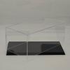 1:18 Scale Model Toy Display Box Clear Dustproof Acrylic Case Carbon Fiber Base view 1