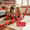16.5 Ft Flexible Race Track with Support Compatible with Hot Whels 1/64 Cars, Toddle Kids Toys Christmas Birthday Gifts Party Favors for Boys Girls Grandkids Age 2 3 4 5 6 7 8 (Red) view 3