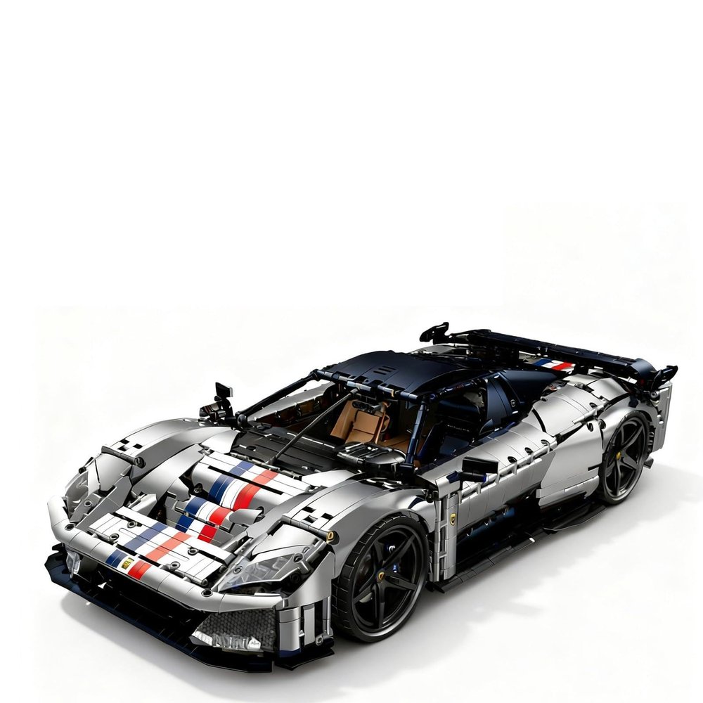 AOUHMN F80 Hypercar Building Set, 1:8 Scale Advanced Collectible Car Model Set for Adults Racing Fans, Hybrid Sports Car with Realistic Details, Display Gift for Birthdays (4703 PCS, A-Y18004)