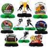 10PCS Football Party Decorations Football Honeycomb Centerpieces for Table Toppers for Football Game Birthday Party Favors view 1