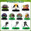 10PCS Football Party Decorations Football Honeycomb Centerpieces for Table Toppers for Football Game Birthday Party Favors view 2