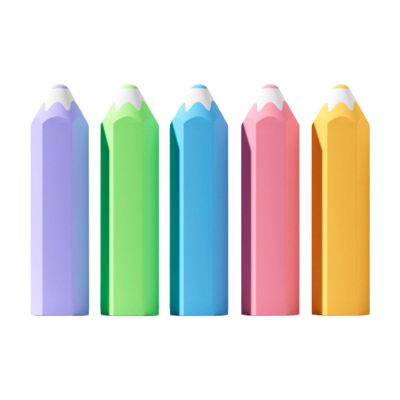 5PCS Novelty Pencil Shape Eraser Easy Erasing for Students Hexagon Shaped School Eraser Office Supplies PVC Erasers Supplies