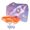 Aqur2020 Indoor Basketball Hoop Toy Set, Miniature Wall Mounted, Space Saving, Height Adjustable, with 2 Balls and Pump, for Girls Ages 1+, Style B view 3