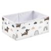 White Dachshund Dog Pattern Storage Baskets for Shelves Foldable Collapsible Storage Box Bins with Fabric Bins Cube Toys Organizers for Pantry Organizing Shelf Nursery Home Closet,16 x 11inch view 1