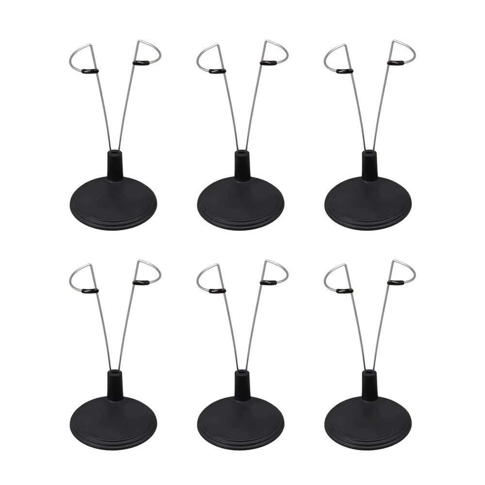 6 Piece Sturdy Metal Stands For Doll Display Secure Holder Prevents Falling Generic Compatibilities Functional Doll Organizers Stand