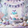 16Pcs Mermaid Cake Topper Mermaid Tail Cake Decorations with Seaweed Shells for Sea Ocean Theme Wedding Birthday Party Supplies view 4