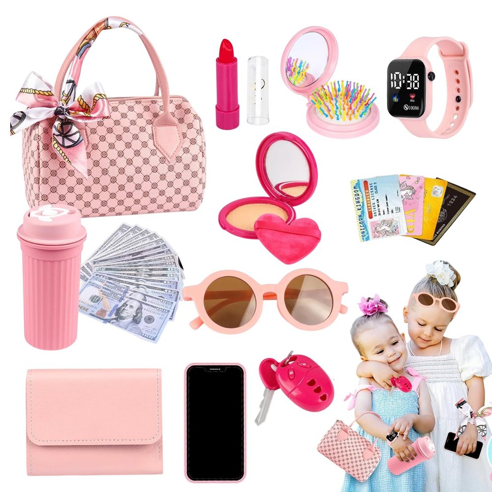 Play Purse Little Girls  Preteend Toys, Princess Makeup Game Dress, Up Accessories Kids Young Children | Little Girls, Pretend Play Toys, Princess Pretend Makeup Game Dress-Up Access