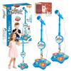 The All-in-One Microphone Toy, Funny Kids Microphone with Adjustable Stand, Speaker & Colorful LED, Multi-Functional Karaoke Microphone Toy for Boys & Girls, Gifts for Little Singers (2-Blue) view 1