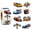 1000Pcs Race Car Stickers, Reward Stickers for Kids, Race Car Party FavorsCheckered Flags Party Favors, Boys Girls Teens Waterbottle Scrapbook Laptop Skateboard Computer view 1