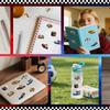 1000Pcs Race Car Stickers, Reward Stickers for Kids, Race Car Party FavorsCheckered Flags Party Favors, Boys Girls Teens Waterbottle Scrapbook Laptop Skateboard Computer view 3