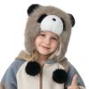OhMill Panda Hats Bears Winter Hat with Earflap Panda Costume for Kids Animal Winter Hats with Bear Ears view 1