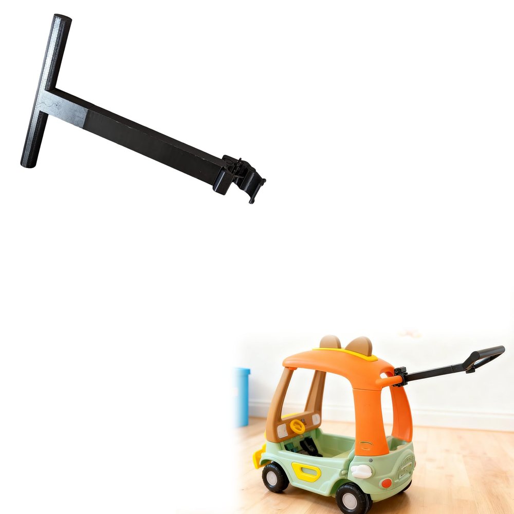 Arbemtuia Back Saver Handle Extension for Cozy Coupe Compatible with Little Tikes Cozy Coupe, Tall Parent Push Handle Add-On