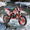 49cc 2-Stroke Kids Dirt Bike, Gas Power Motocross, Off Road Mini Motorcycle, Pocket Motorbike with Front Rear Disc Brakes, Racing Max Speed 30KM/H Red Red view 1