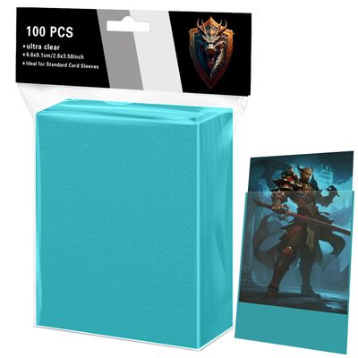 100 Count Card Sleeves for Trading Cards,Mint Green Color Deck Card Sleeve,Soft Matte Standard Size Card Protectors for MTG, Football Card, Sports Cards,TCG Playing Game Cards (Mint Green)