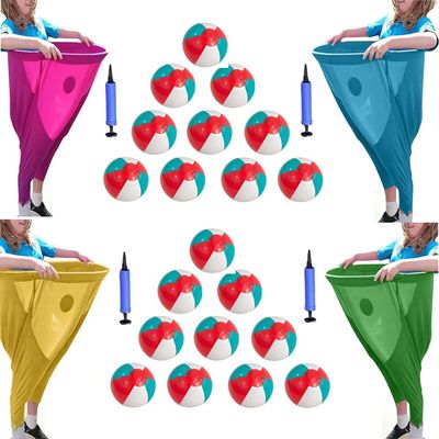 Granny Pants Yard Game Set, Oversized Granny Pants Outdoor Game for Adults with Bouncy Balls and Pump, Family Reunion Party Games, Big Field Day Family Recreational Reunion Tossing Games