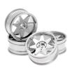 RC Models For HSP 94122 For Tamiya XV01 For TT02 For HPI For Kyosho For Sakura CS D4 1/10 Car RC On Road Drift Wheels Hubs Metal Wheel Rims(Silver) view 1