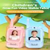 2 Pack Kids Video Walkie Talkie 2-Way Radio - HD Screen Long Range Rechargeable Walkie Talkies for Kids Ages 3-12, Easy-to-Use Video Call Toy for Boys Girls Indoor Outdoor Camping (Blue + Pink) view 2
