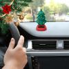 Christmas Solar Powered Dancing Toys - 6x11cm Shaking Head Dashboard Tree Figures, Novelty Solar Dancing Christmas Tree Figures, Fun Holiday Ornament for Car Dashboard, Windowsill & Offices Desk view 2