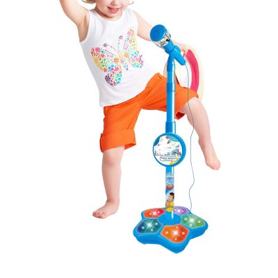 Kids Microphone - Portable LED Stage Lights Speaker Toy | Toy Microphone with Stand | for Singing Christmas Birthday Podcast Recording Singing Party Teen Streaming Studio