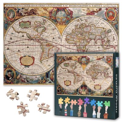 Vintage World Map Puzzles for Adults 1000 Pieces World Map Jigsaw Puzzles 1000 Pieces Maps Puzzle Challenging & Vivid Detail Ideal for Puzzle Enthusiasts Finished Size:70x50cm