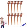 Inflatable Stick Horse,Blow Up Horse Head on Stick Pony Costume Western Cowboy Cowgirl for Parties, Outdoor Games, Carnivals & Birthday Activities (Brown 10pcs) view 1