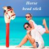 Inflatable Stick Horse,Blow Up Horse Head on Stick Pony Costume Western Cowboy Cowgirl for Parties, Outdoor Games, Carnivals & Birthday Activities (Pink 6pcs) view 3