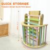 EOJDDPA Foldable Wooden Climbing Toys for 1 Year Old, Indoor Jungle Gym for Kids Ages 1-3, Montessori Climbing Set with Arch Ramp & Ladder, 3-in-1 Toddler Climbing Toy for Indoor Play view 2