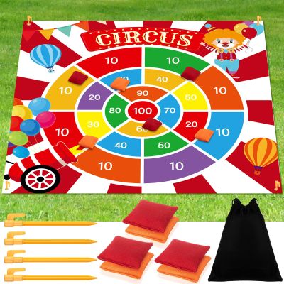 Arrowbash Giant Carnival Bean Bag Toss Game 4.9ft Large Festival Outdoor Lawn Yard Camping Field Day Games for Family Backyard Halloween Fall Thanksgiving Valentine Easter Carnival Party Gift