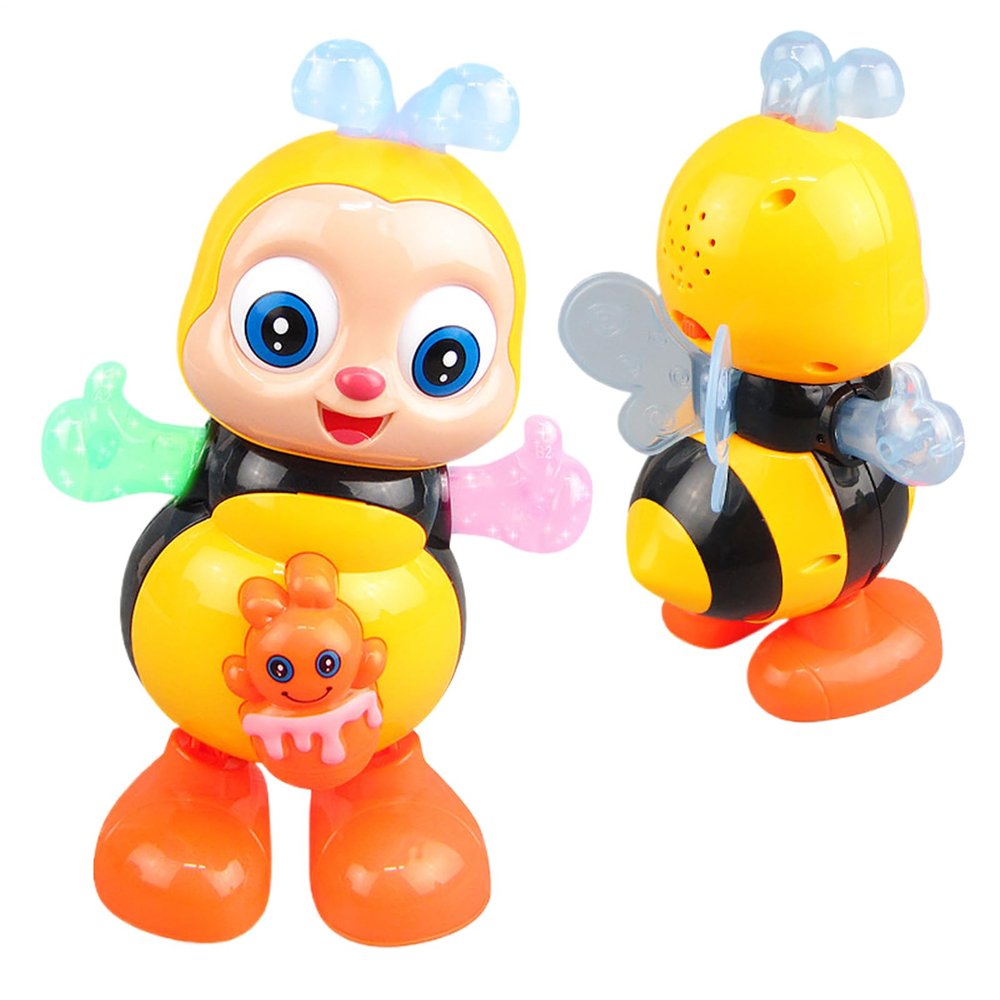 Dancing Toy, 13.5x11x20cm, Light Up Toys, Electric Bee with Music and Lights, Sensory Fun Developmental Cartoon Toy, for Christmas, Easter, Travel, Home, School, Playtime