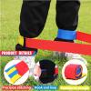 BEMAXYE Giant Footsteps Team Building Walker 4/5/6 Person Strap Set Fun Outdoor Indoor Game for Kids Adults Foldable Fabric Bands for Group Coordination (6) view 4