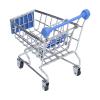 GLOGLOW Mini Supermarket Handcart, Mini Shopping Cart Metal Grocery Toy for Storage, with Premium Iron Material, Blue view 2