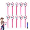 Inflatable Stick Horse,Blow Up Horse Head on Stick Pony Costume Western Cowboy Cowgirl for Parties, Outdoor Games, Carnivals & Birthday Activities (Pink 10pcs) view 1