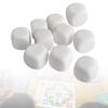 10Pcs 16mm Acrylic Dices with Smoothed Top Round Six Sided White Cube Game Teaching Cube Six Sided Dices with Round Corners view 2