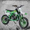49cc 2-Stroke Kids Dirt Bike, Gas Power Motocross, Off Road Mini Motorcycle, Pocket Motorbike with Front Rear Disc Brakes Green Green view 2