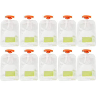 10Pcs Disposable Squeeze Pouches, Baby Food Storage Weaning Puree Squeeze Pouch Bags, Easy to Fill with Puree for Weaning Babies