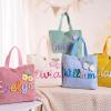 Personalized Kids Corduroy Tote Bag - Custom Name Children's Handbag with Snap Closure, Toddler Gift for Christmas Birthday Baby Shower view 3