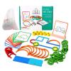 120pcs Wooden Pattern Blocks Smart Sticks for Toddlers, Wooden Tangram Puzzle Toy Preschool Educational Games Toys Gift for 3 4 5 6 Years Old Kids Boys Girls view 1