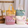 Personalized Corduroy Tote Bag for Kids - Custom Name Children's Handbag with Snap Closure, Toddler Gift for Christmas and Baby Shower view 3