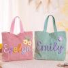 Personalized Corduroy Tote Bag for Kids - Custom Name Children's Handbag with Snap Closure, Toddler Gift for Christmas and Baby Shower view 4
