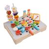 CHICIRIS Wooden Kids BBQ Playset, Pretend Grill Toy with Accessories for Outdoor Play, Sturdy Wood Construction 11.4x8.6in, Roleplay Cooking Toy for Kids Ages 3+ view 3