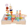 CHICIRIS Wooden Kids BBQ Playset, Pretend Grill Toy with Accessories for Outdoor Play, Sturdy Wood Construction 11.4x8.6in, Roleplay Cooking Toy for Kids Ages 3+ view 4